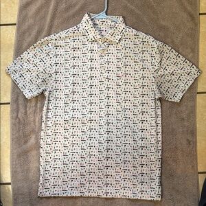 Rhoback Men's Multicolor Patterned Short Sleeve Shirt